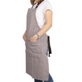 thumbnail image 4 of Delantal de cocina artesanal marrón unisex para cocinar, hornear, usar en cafeterías y restaurantes, 4 of 8