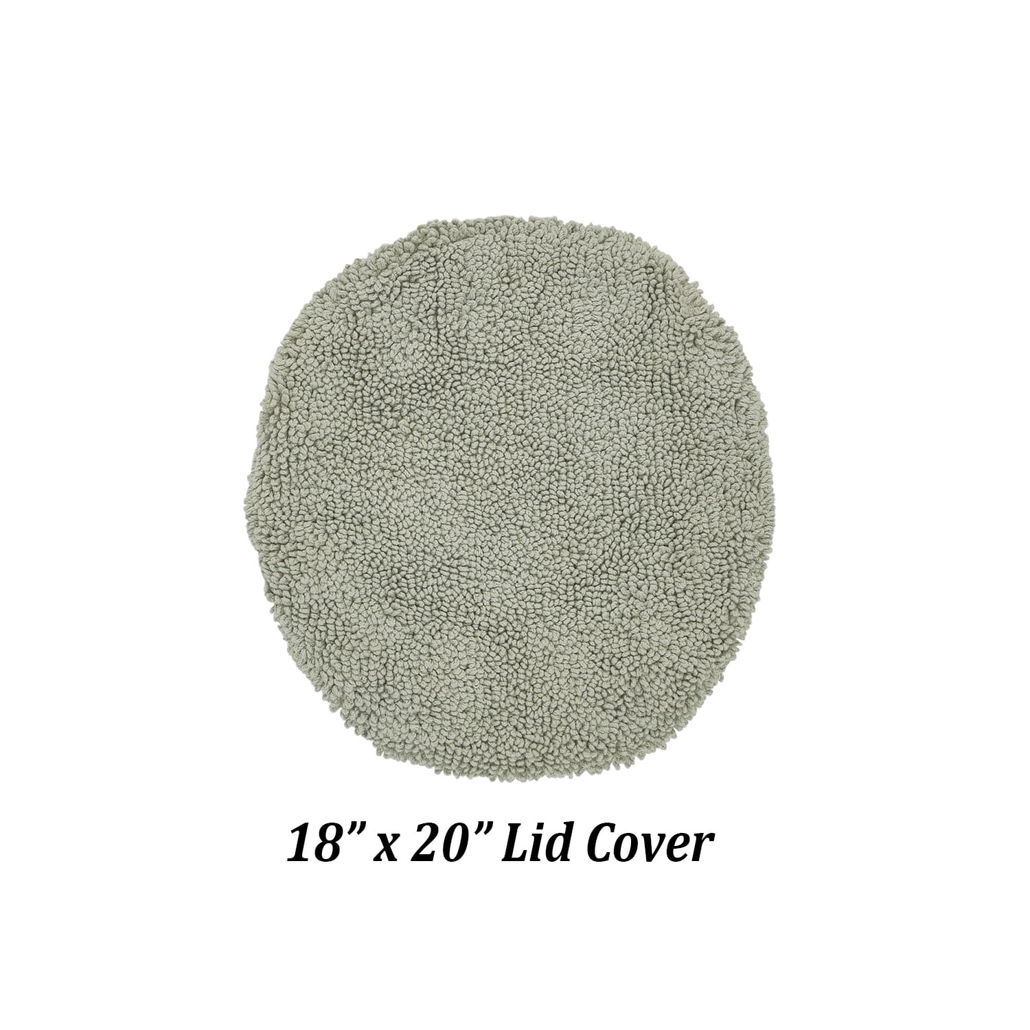 Better Trends 18"x20" Premium Toilet Lid Cover 100% Cotton Tufted Bathroom Rug Water Absorbent Reversible Machine Washable Dark Sage - Edge Collection