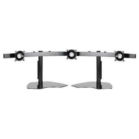 Chief - Triple Horizontal Table Stand for Most 10" - 24" Flat-Panel Monitors - Black