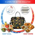 thumbnail image 4 of OBREWU Black Sunflower Womens Lunch Box for Work,Insulated Large Black Sunflower Lunch Bag for Women,Loncheras Para Mujer,Leakproof Adult Lunch Bag for Work,Beach,Travel,Picnic,Camping, 4 of 7