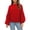 Red, variant on Wutalume Women's Casual Solid Color Loose Knit Sweater, Everyday Comfort Top, Soft Long Sleeve Pullover for Relaxed Wear and Lounging,Beige L