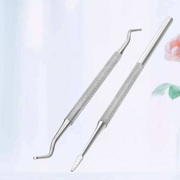 Niceauty 2PCS Dual Ended Toenail Cleaner Tool for Nail Care with Stainless Steel Material