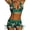 Green, variant on Womens Bikini Swimsuits Two Piece Floral Print Bathing Suits with Shorts Sporty Swimwear for Beach Black M