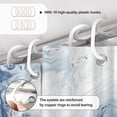 thumbnail image 5 of Blue Marble Shower Curtain Waterproof Shower Curtain for Bathroom Decor Printed Washable Shower Curtain with Hooks 84x72 Inch, 5 of 6