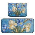 thumbnail image 2 of Blue Flowers in Pots Kitchen Mat Set of 2 Cushioned Non Slip Rugs for Bedroom Floor Runner Mats, 2 of 7