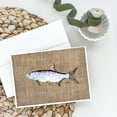 thumbnail image 2 of Fish - Tarpon Faux Burlap Greeting Cards and Envelopes Pack of 8, 2 of 2