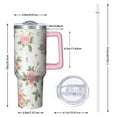 thumbnail image 2 of OBREWU Pioneer Flower Tumbler with Handle and Lid,Pioneer Flower 40oz Double Wall Vacuum Insulated Tumbler,Cups Gift for Women and Men, 2 of 7