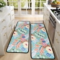thumbnail image 4 of Kitchen Rugs Sets Of 2,Green Pioneer Flower and Leaf Anti Fatigue Kitchen Mat Rugs Non Slip Washable,Decorative Kitchen Floor Mats for Kitchen,Sink,Laundry,17"x47"+17"x47", 4 of 5