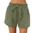 thumbnail image 5 of Womens Shorts with Pockets Summer Casual Shorts for Women Waist Casual Lightweight Adjustable Tie Knot Loose, 5 of 7