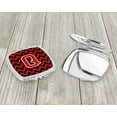 thumbnail image 3 of Letter Q Chevron Black and Red   Compact Mirror, 3 of 4
