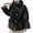Black, variant on Htigea Clearance Womens Winter Long Sleeve Zip Puffer Jacket Stand Collar Baggy Short Down Coats with Drawstring Pockets Today Sales Black,XL
