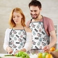 thumbnail image 5 of White Cow Milk Moo Pattern Apron-Garden Aprons for Women with Pockets-Cotton Linen Waterproof Kitchen Cooking Gardening Aprons Adjustable for Kitchen,Cooking,BBQ and Salon 33x27 Inch, 5 of 7