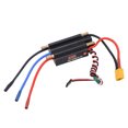 thumbnail image 5 of Fyearfly Controlador de Velocidad electrónico, Controlador de Velocidad electrónico sin escobillas 60A con Enchufe XT60 Interruptor BEC Impermeable RC Boat ESC Negro, 5 of 5