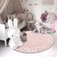 thumbnail image 4 of POWKOL - Alfombra redonda para niños, diseño de alfabeto, extragrande, suave, para gatear, para dormitorio infantil (61 cm, rosa), 4 of 6