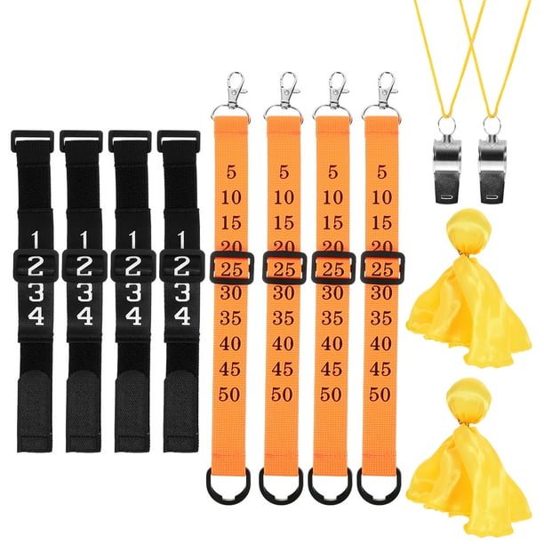 1 Juego de equipo de árbitro de fútbol, suministros de fútbol, Kit de árbitro estándar, Clips de cadena