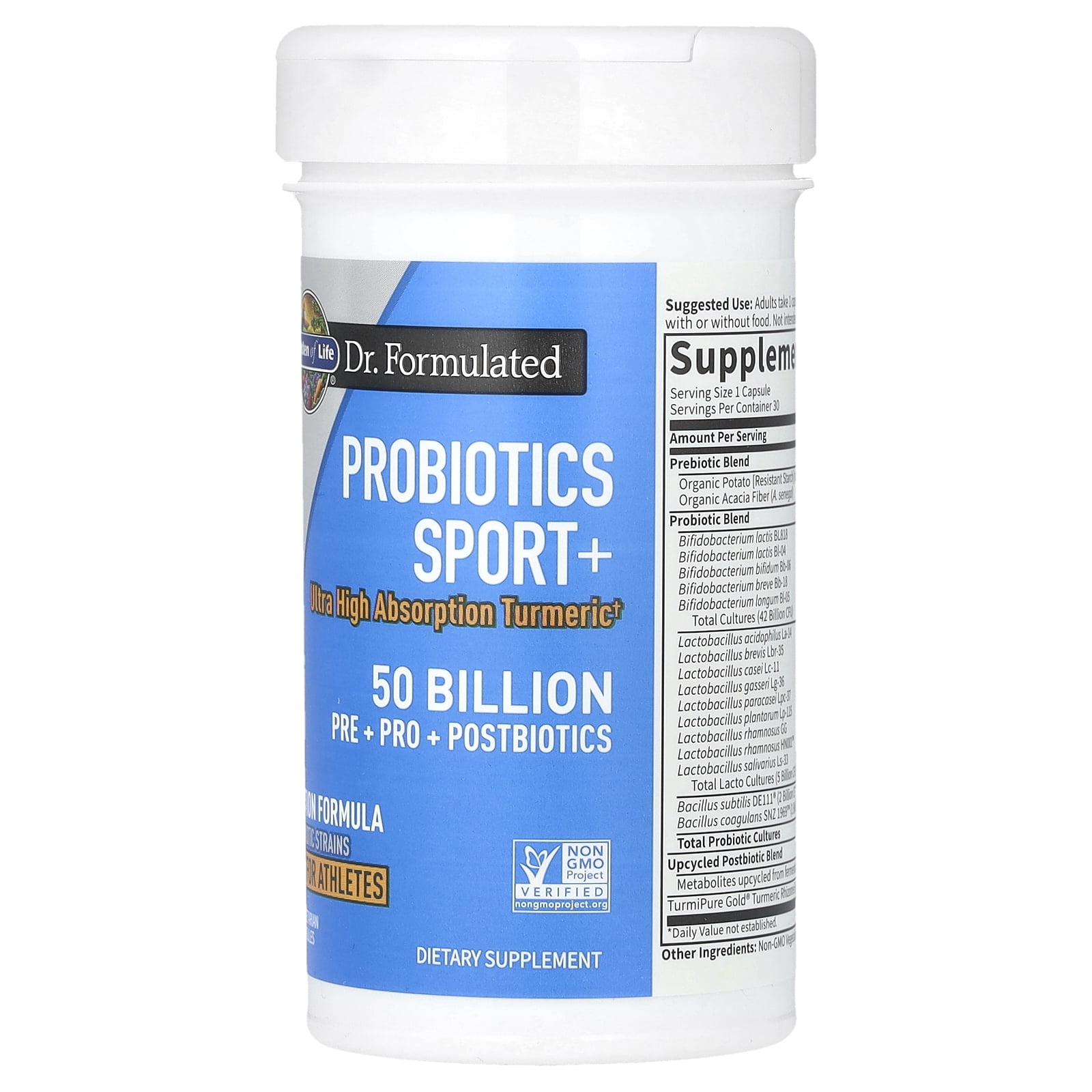 Garden of Life Probiotics Sport+, 50 Billion, 30 Vegetarian Capsules