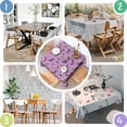 thumbnail image 4 of Colorful Funny Dachshund Square Tablecloth,Waterproof Square Table Cover,Wipeable Spillproof Washable Table Cover for Home Kitchen Party Decor 60"x60"(152x152cm), 4 of 6