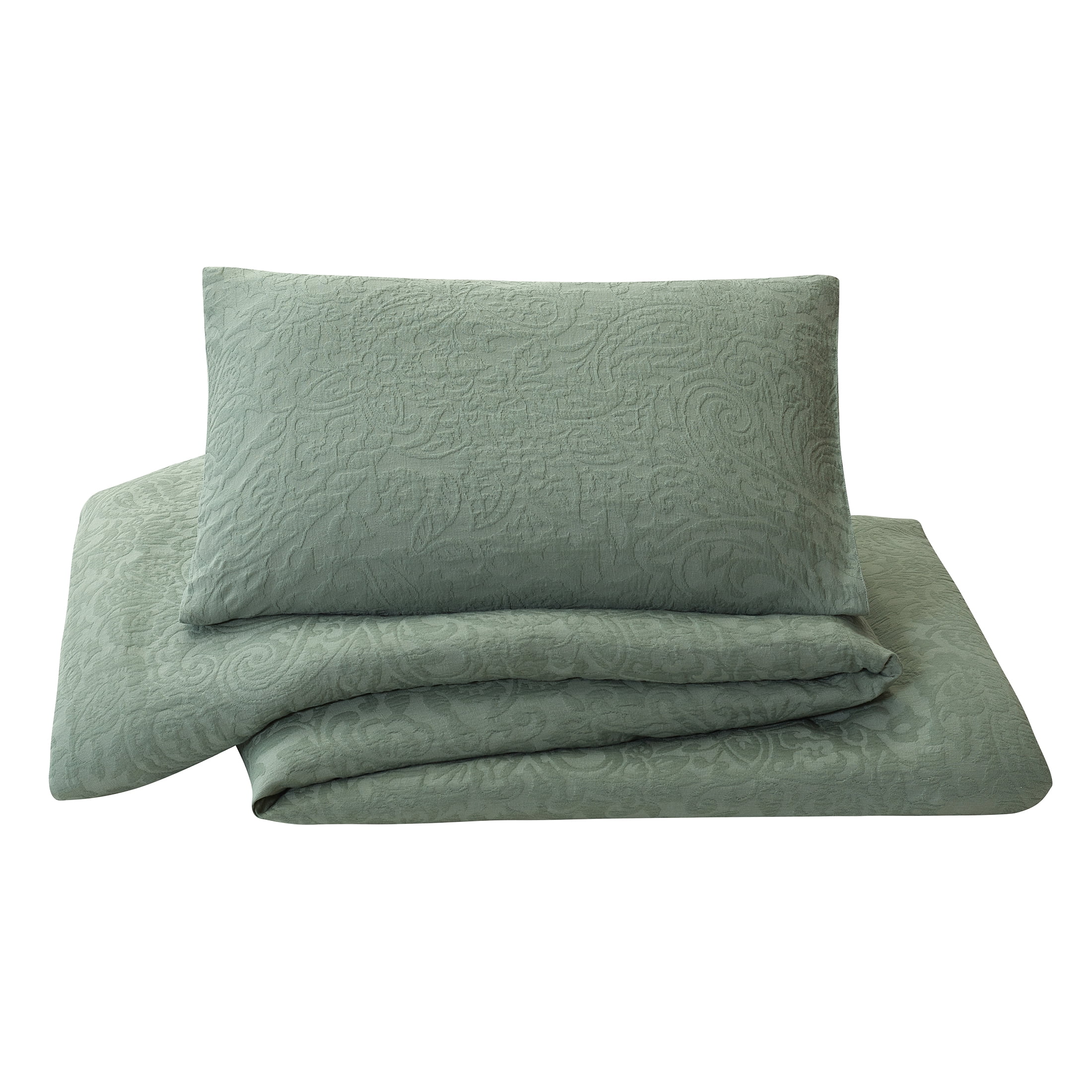 Better Homes & Gardens Paisley Matelasse 2-Piece Comforter Set, Sage,T/TXL, All Ages