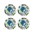 thumbnail image 2 of Kll Round Shape Drink Coasters Set Of 4,Pu Leather Absorbent Coasters Set Decorative Coffee Cup Coasters Housewarming Gift For Home Decor-Game All Day, 2 of 9