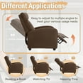 thumbnail image 4 of Vineego Massage Sofa Chair,Adjustable Fabric Recliner Home Theater Seating with Padded Backrest and Thick Seat Cushion ,Brown, 4 of 8