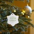 thumbnail image 7 of 3drose, Think Green Planet Earth- Environment- Ecology, 3 inch Snowflake Porcelain Ornament, 7 of 7