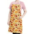 thumbnail image 5 of Autumn Fall Leaves Pattern Apron-Garden Aprons for Women with Pockets-Cotton Linen Waterproof Kitchen Cooking Gardening Aprons Adjustable for Kitchen,Cooking,BBQ and Salon 33"x27", 5 of 7