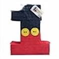 thumbnail image 3 of Large Black & Red Number One Pinata 23" Tall, 3 of 4