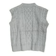 thumbnail image 4 of Sweaters for Women Hemlock Ladies Knitted Fashion All-Match Vest Pullover Casual Sleeveless Solid Color Sweater, 4 of 7