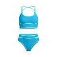 thumbnail image 5 of UTSJKR Women's 2026 New Solid Two Piece Bikini Set, European Slim Fit Trendy Bathing Suit, Cross Border Beach Swimwear Blue S, 5 of 6