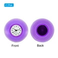 thumbnail image 3 of Reloj de pared mini lindo espejo de baño con succión impermeable, púrpura, 3 of 7