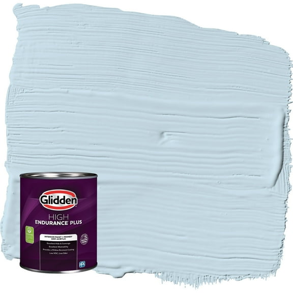 Glidden HEP Blue Pearl / Blue Eggshell Interior Paint with Primer, 1 Quart