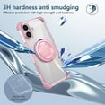 thumbnail image 5 of Vivid Hybrid MagSafe Case with Rotating Ring Stand for iPhone 16 Plus - Pink, 5 of 5