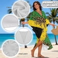 thumbnail image 6 of Xixirimido Jamaica Flag Leopard Print Women Kaftan Dresses Plus Size Swimsuit Coverup Batwing Sleeve Summer Bathing Suit Caftan Loungewear Beach Cover Up, 6 of 7