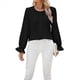 thumbnail image 2 of Camisa de Holgada de Larga con Cuello Redondo y Color Liso para Mujer, Elegante y A . Negro L, 2 of 10