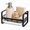 black, variant on RYLZX Kitchen Sink Silver Sponge Holder, 304 Stainless Steel Kitchen Soap Dispenser Caddy Organizer, Countertop Soap Dish Rack Drainer with Removable Drain Tray, not Including Dispenser and Brush