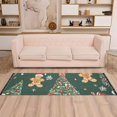 thumbnail image 2 of Yayeee Hallway Runner Rug 2'x6' Non Slip Machine Washable with Rubber Backing, Yellow Christmas Gingerbread, 2 of 8