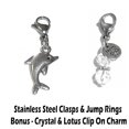 thumbnail image 2 of Animal Charms Clip On To Anything – Perfect For Charm Bracelets And Necklaces, Bag Or Purse Charms, Backpacks, Zipper Pulls - Dolphin Charm, 2 of 4