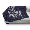 thumbnail image 3 of I Love You to the Moon and Back Soft Flannel Fleece Blanket, Stars Cartoon Style Love Affection Pattern, Cozy Plush for Indoor and Outdoor Use, 50" x 70", Dark Blue Grey Multicolor, by Ambesonne, 3 of 6