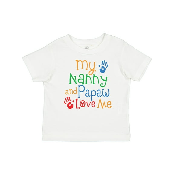 Inktastic Nanny and Papaw Love Me Boys or Girls Baby T-Shirt