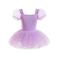 thumbnail image 6 of ATAIKU 3-9Y Kids Girls Princess Ballet Dress Short Sleeve Leotards Skirted Tutu Dancewear Halloween Christmas Party Dress, 6 of 14