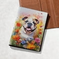 thumbnail image 5 of Welcome Spring Summer Bulldog Portrait Flower Blue Sky Travel Passport Wallet Dog Lover Gifts Idea PU Leather Passport Holder Cover - 12001, 5 of 5