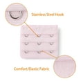 thumbnail image 4 of INSPIRE CHIC Women's 3 Hook 3 Row Bra Extenders Stretchy Bra Strap Buckle Hooks Bra Band Gray, Pink, Beige 5, 4 of 5