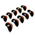 thumbnail image 6 of 10PCS Neoprene Golf Club Headgear Iron Case Pouch for Men Golf Game Accessories - black +, 6 of 8