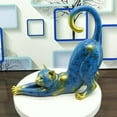 thumbnail image 2 of Figuras de gato estiradas, estatua de gato, adornos decorativos, adorno de arte abstracto Azul, 2 of 9
