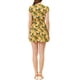 thumbnail image 3 of Vestido con cinturón de flores cruzado en V para mujer Chic Inspire, mangas de pétalo, color amarillo-floral, 3 of 6