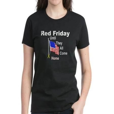 CafePress - Red Friday (Yellow Ribbon) Women's Dark T Shirt - Women's Dark