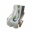 thumbnail image 4 of Letter J Soft Flannel Fleece Blanket, Abstract Floral Arrangement J Silhouette and Jasmine Blossoms ABC Concept, Cozy Plush for Indoor and Outdoor Use, 50" x 60", Green White Black, by Ambesonne, 4 of 6