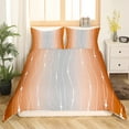 thumbnail image 2 of YST Grey and Orange Watercolor Duvet Cover Twin Wave Stripe and Dots Bedding Set, Geometric Aesthetic Bed Set Ombre Gradient Comforter Cover, Modern Abstract Line Bedding (Zipper Closure), 2 of 5