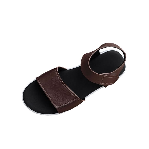 Tauxra Comfortable Wedge Sandals for Women, Fashion Casual Slip on Sandals with Ankle Strap and Cushioned Sole, Summer Beach Shoes with Round Toe and Non Slip Design foWear