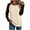 Beige, variant on Diufon Women Long Sleeve Tops Casual Crewneck Color Block Basic Shirts Fall Fashion Clothes with Pocket